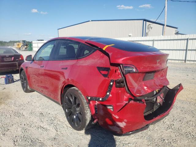 7SAYGDEF6NF372778 - 2022 TESLA MODEL Y أحمر صورة 3