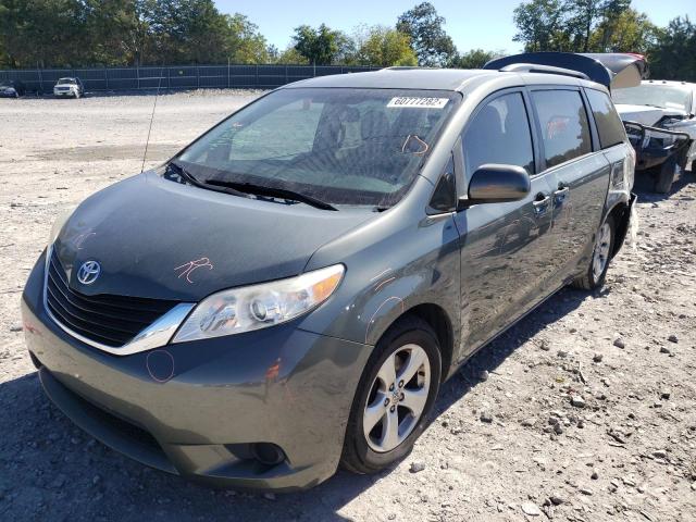 5TDKK3DC9ES471755 - 2014 TOYOTA SIENNA LE GREEN photo 2