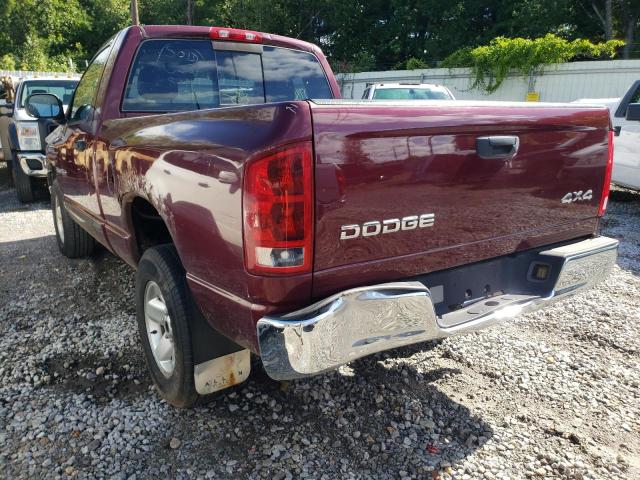 1D7HU16N92J256723 - 2002 DODGE RAM 1500 MAROON photo 3