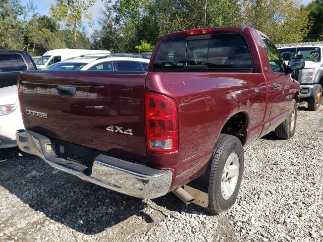 1D7HU16N92J256723 - 2002 DODGE RAM 1500 MAROON photo 4