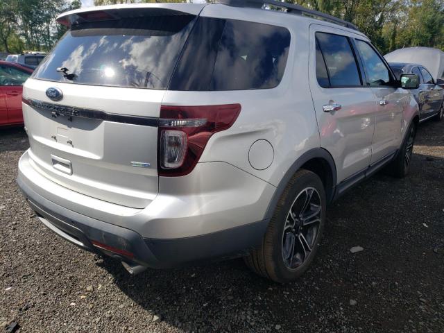 1FM5K8GT6EGA61989 - 2014 FORD EXPLORER S SILVER photo 4