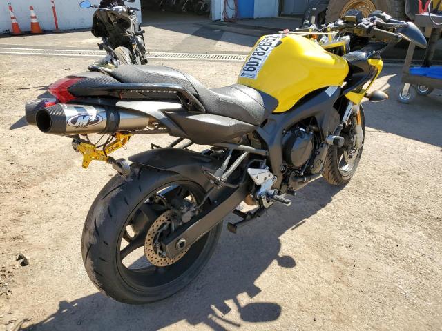 JYARJ08E46A006886 - 2006 YAMAHA FZ6 S YELLOW photo 4