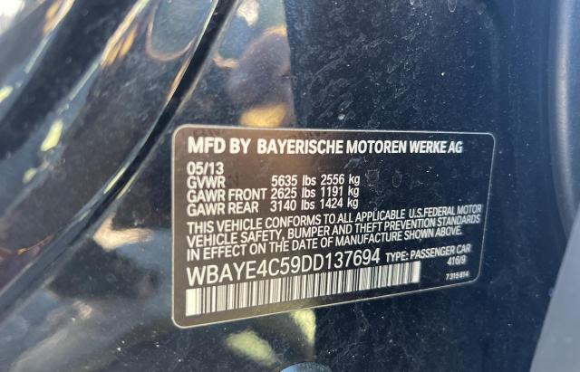 WBAYE4C59DD137694 - 2013 BMW 740 LI BLACK photo 10