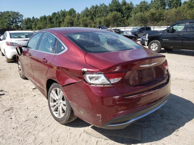 1C3CCCAB8FN633254 - 2015 CHRYSLER 200 LIMITE BURGUNDY photo 3