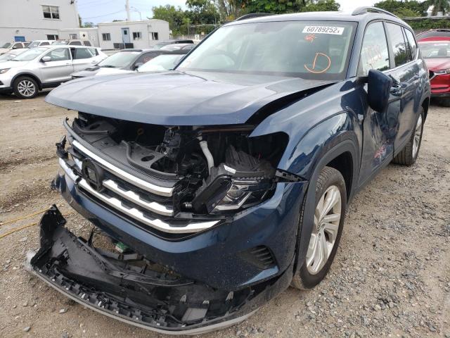 1V2JR2CA0MC564230 - 2021 VOLKSWAGEN ATLAS SE BLUE photo 2