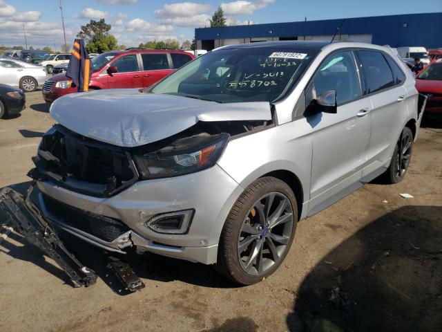 2FMPK4AP5FBC03013 - 2015 FORD EDGE SPORT SILVER photo 2