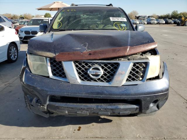 5N1AR18U57C622394 - 2007 NISSAN PATHFINDER BLUE photo 9