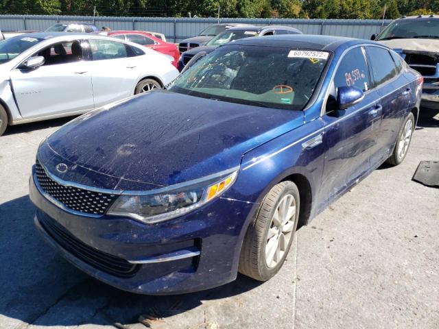 5XXGU4L37JG202334 - 2018 KIA OPTIMA EX BLUE photo 2