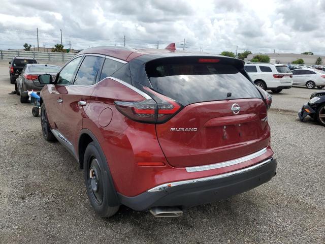 5N1AZ2DS2LN163883 - 2020 NISSAN MURANO PLA BURGUNDY photo 3