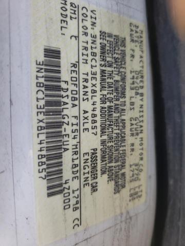 3N1BC13EX8L448857 - 2008 NISSAN VERSA S WHITE photo 10