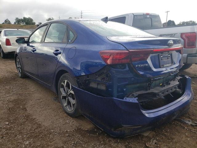 3KPF24AD6LE168279 - 2020 KIA FORTE FE BLUE photo 3