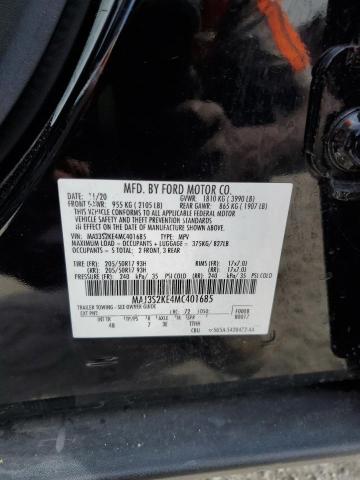 MAJ3S2KE4MC401685 - 2021 FORD ECOSPORT T BLACK photo 10