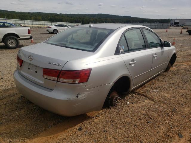 5NPET46C17H283110 - 2007 HYUNDAI SONATA GLS SILVER photo 4