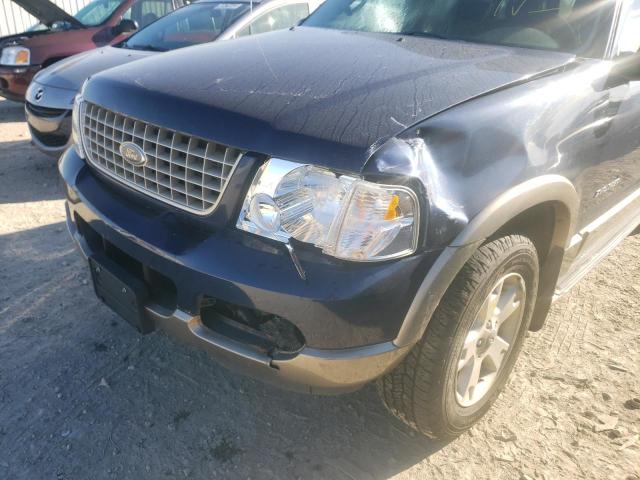 1FMZU74WX4UA44228 - 2004 FORD EXPLORER E BLUE photo 9