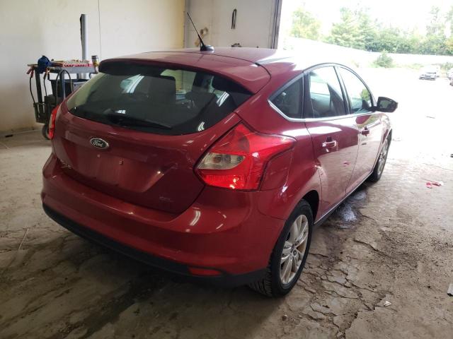 1FAHP3M22CL208322 - 2012 FORD FOCUS SEL RED photo 4