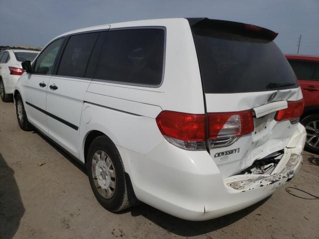 5FNRL38269B050597 - 2009 HONDA ODYSSEY LX WHITE photo 3