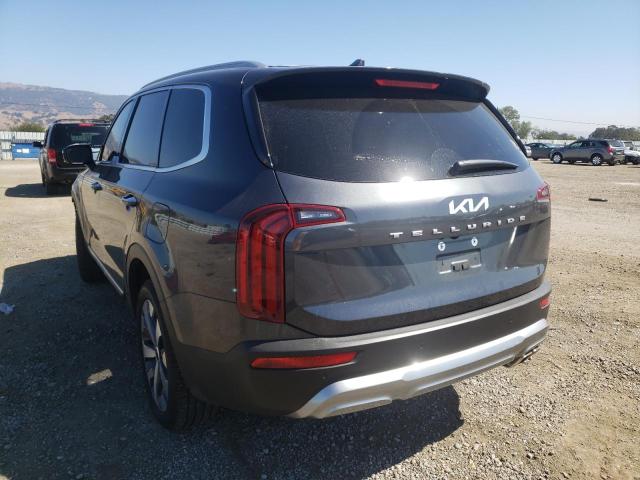 5XYP64HC1NG235897 - 2022 KIA TELLURIDE CHARCOAL photo 3