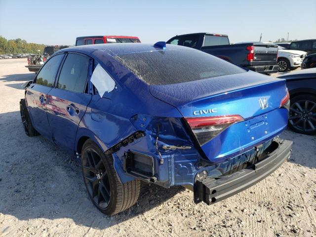 2HGFE2F52NH515418 - 2022 HONDA CIVIC SPOR BLUE photo 3