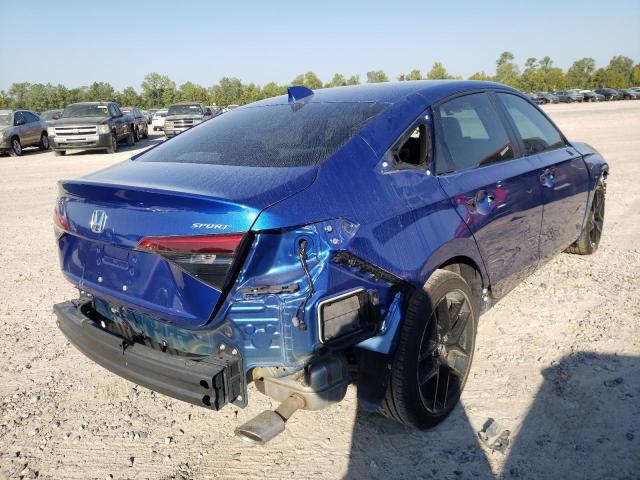 2HGFE2F52NH515418 - 2022 HONDA CIVIC SPOR BLUE photo 4