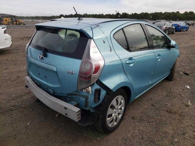 JTDKDTB31D1036074 - 2013 TOYOTA PRIUS C BLUE photo 4