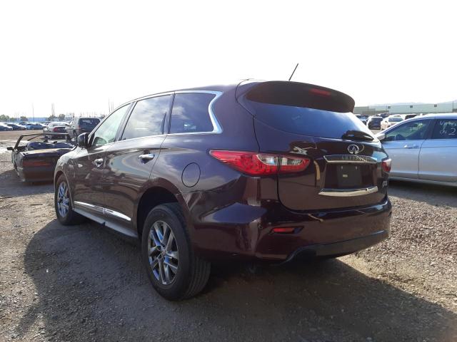 5N1AL0MM3DC325511 - 2013 INFINITI JX35 BURGUNDY photo 3