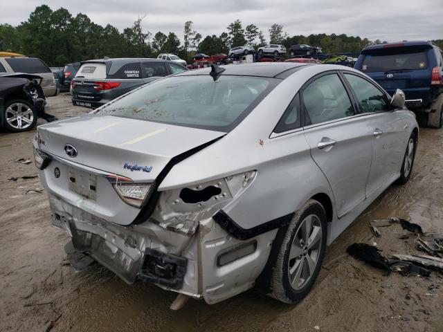 KMHEC4A41BA018425 - 2011 HYUNDAI SONATA HYB SILVER photo 4