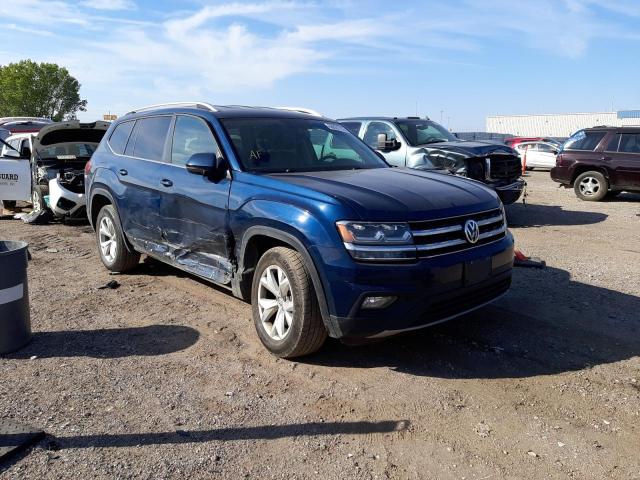 1V2LR2CA3KC516467 - 2019 VOLKSWAGEN ATLAS SE BLUE photo 1