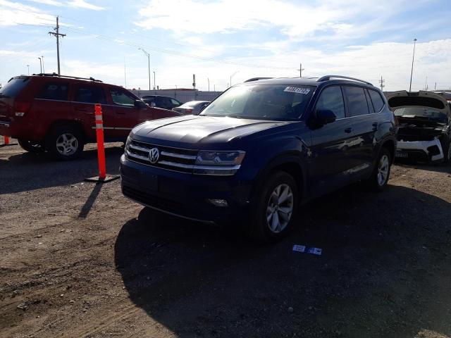 1V2LR2CA3KC516467 - 2019 VOLKSWAGEN ATLAS SE BLUE photo 2