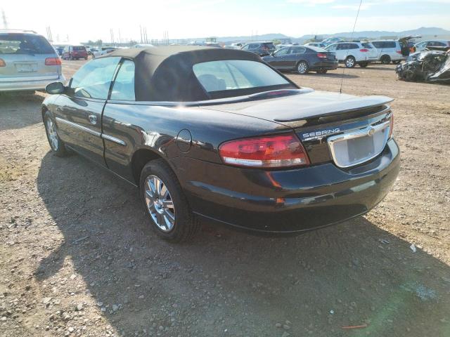 1C3EL65R54N154496 - 2004 CHRYSLER SEBRING LI BLACK photo 3