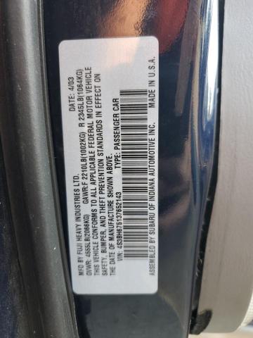 4S3BH675137652143 - 2003 SUBARU LEGACY OUT TWO TONE photo 10