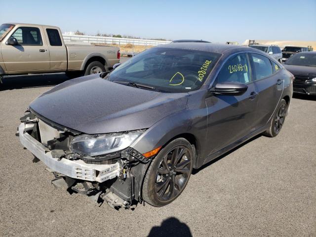 2HGFC2F83KH557236 - 2019 HONDA CIVIC SPOR GRAY photo 2
