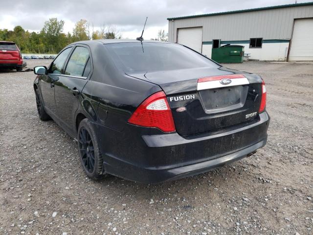 3FAHP0JA5CR135863 - 2012 FORD FUSION SEL BLACK photo 3