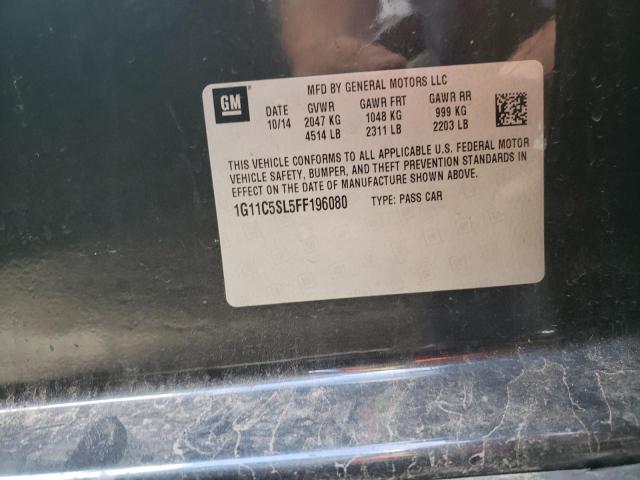 1G11C5SL5FF196080 - 2015 CHEVROLET MALIBU 1LT GRAY photo 10