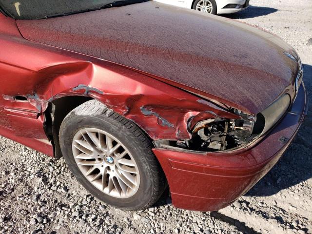 WBADT53401CE90119 - 2001 BMW 5 SERIES RED photo 9