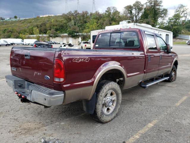 1FTWW31P97EA06348 - 2007 FORD F350 SRW S BURGUNDY photo 4