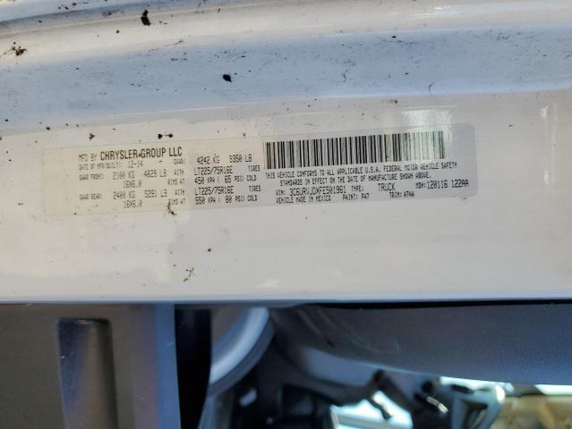 3C6URVJDXFE501961 - 2015 RAM PROMASTER თეთრი ფოტო 10