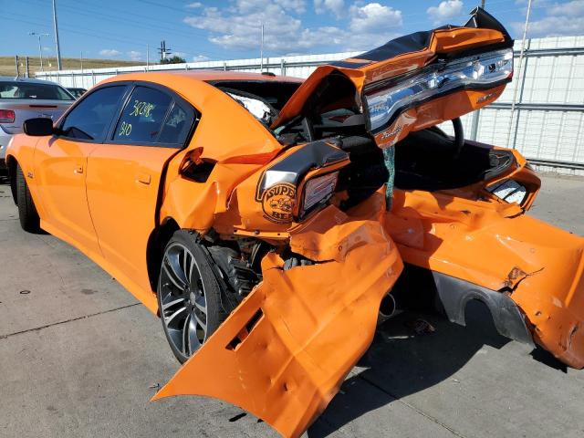 2C3CDXGJXEH140167 - 2014 DODGE CHARGER SU ORANGE photo 3