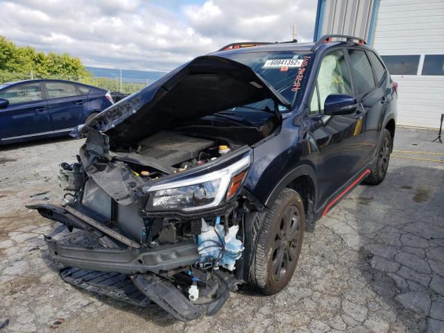 JF2SKARC5MH471897 - 2021 SUBARU FORESTER S BLUE photo 2