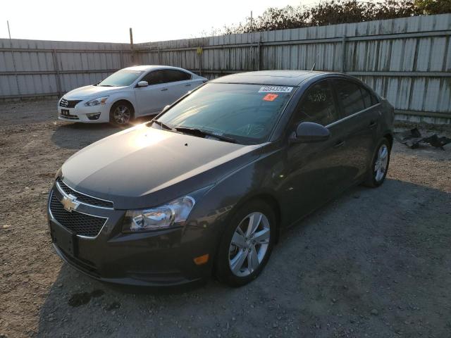 1G1P75SZ7E7221928 - 2014 CHEVROLET CRUZE GRAY photo 2