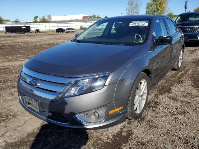 3FAHP0JA5BR217056 - 2011 FORD FUSION SEL GRAY photo 2