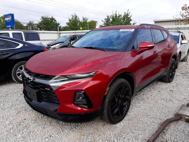 3GNKBJRS7KS697442 - 2019 CHEVROLET BLAZER RS RED photo 2