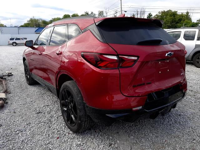 3GNKBJRS7KS697442 - 2019 CHEVROLET BLAZER RS RED photo 3