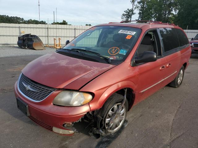 2C8GP64L13R308529 - 2003 CHRYSLER TOWN & COU BURGUNDY photo 2