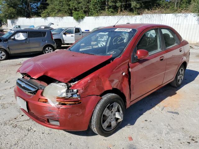 KL1TD56666B638395 - 2006 CHEVROLET AVEO BASE RED photo 2