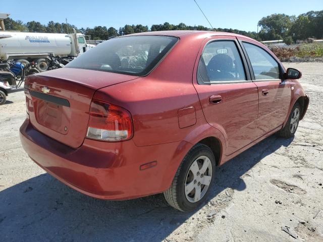 KL1TD56666B638395 - 2006 CHEVROLET AVEO BASE RED photo 4