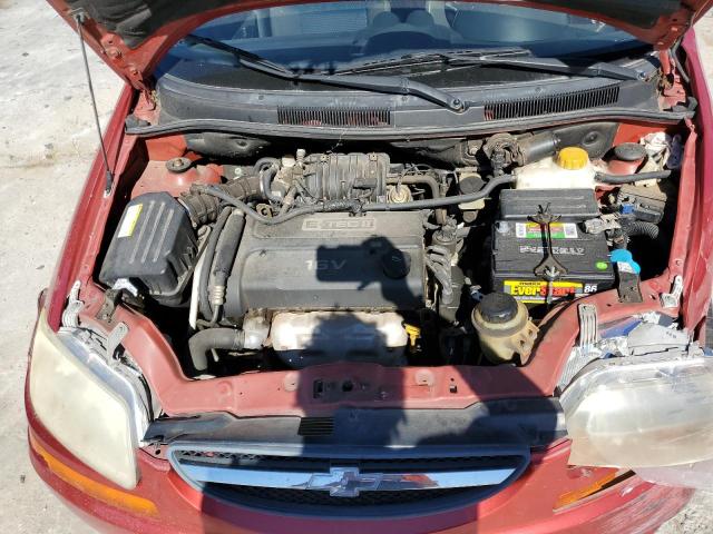 KL1TD56666B638395 - 2006 CHEVROLET AVEO BASE RED photo 7