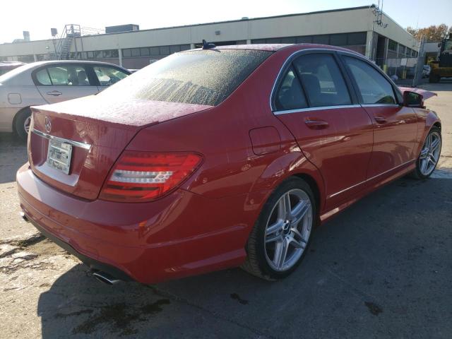 WDDGF8AB5EA****** - 2014 MERCEDES-BENZ C 300 4MAT RED photo 4