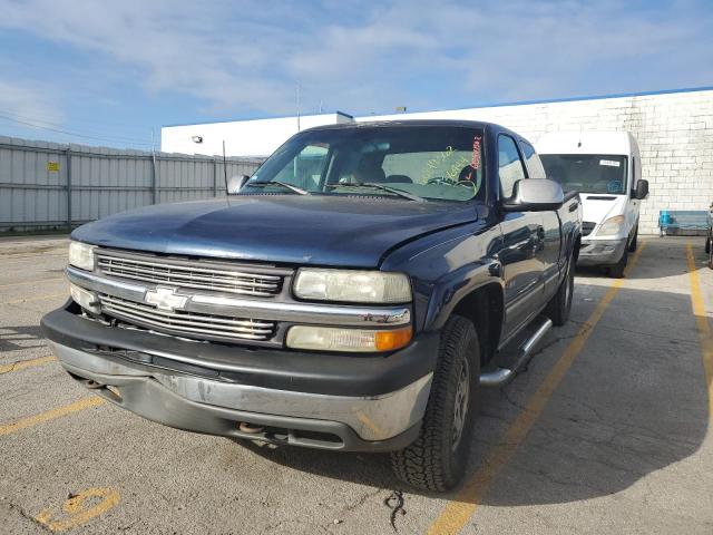 1GCEK19T7YE136448 - 2000 CHEVROLET SILVERADO BLUE photo 2