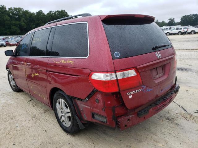 5FNRL38626B428753 - 2006 HONDA ODYSSEY EX RED photo 3