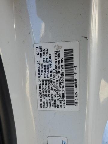 5FNRL5H94CB041087 - 2012 HONDA ODYSSEY TO WHITE photo 10